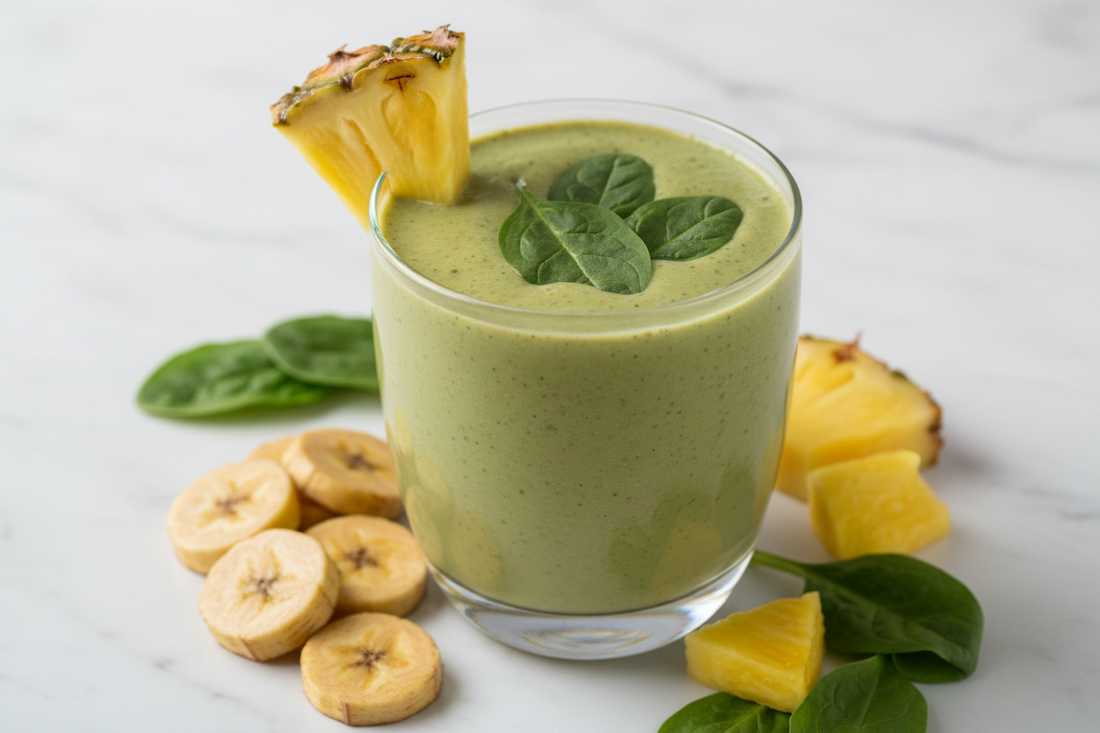 Plantain, Pineapple & Spinach Smoothie